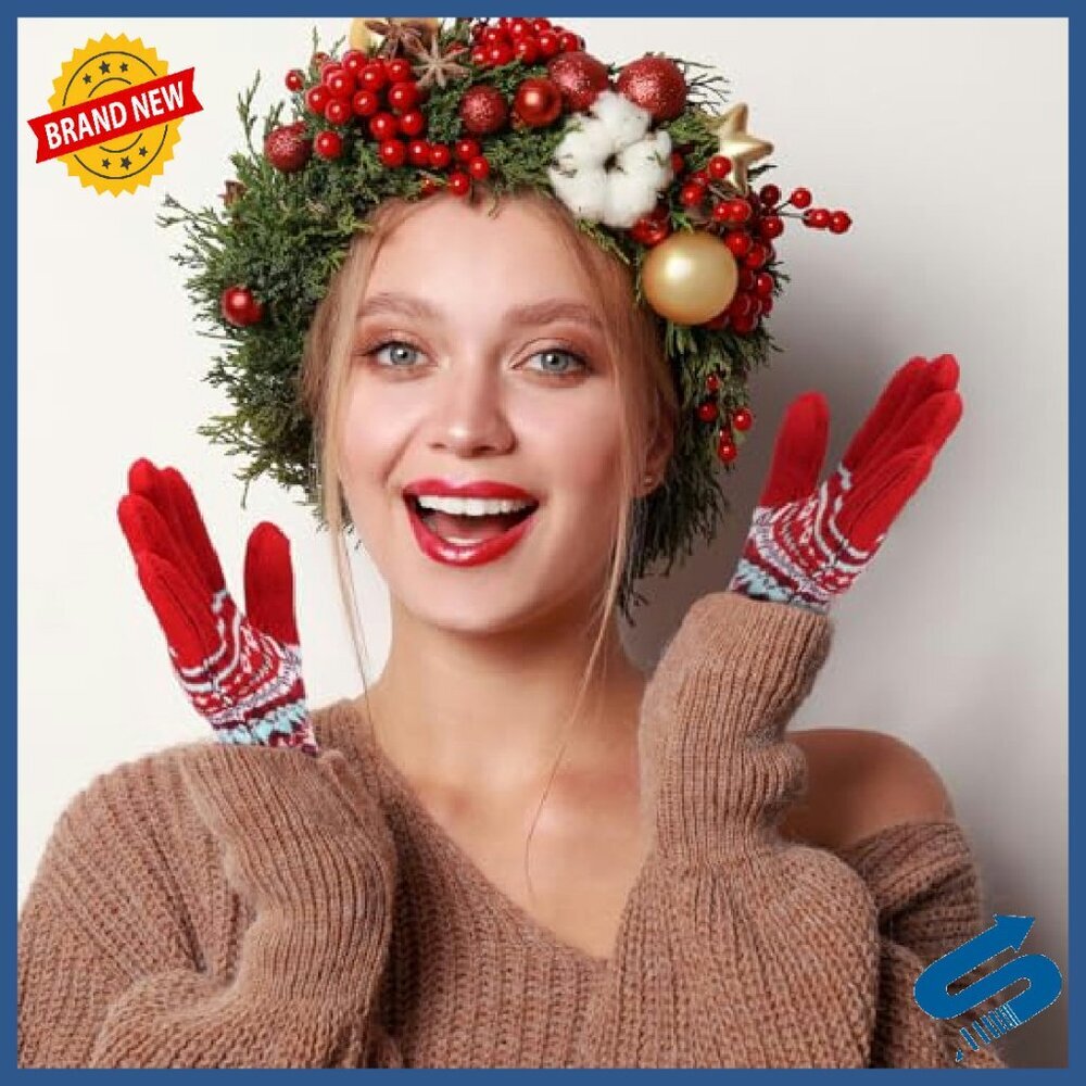 Warm Knit Winter Gloves Unisex Cold Weather Everyday Thick Lined - Picture 5 of 8